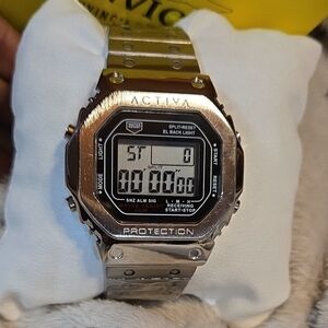 INVICTA x Activa Silver Digital Display Watch NWOT